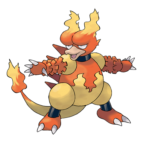 ほのおタイプのポケモンのシルエット