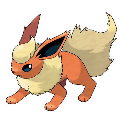 ほのおタイプのポケモンのシルエット