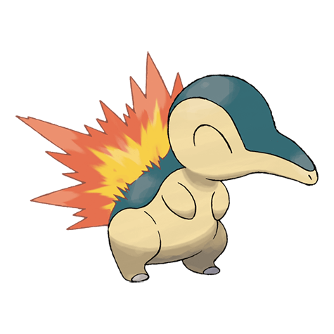 ほのおタイプのポケモンのシルエット