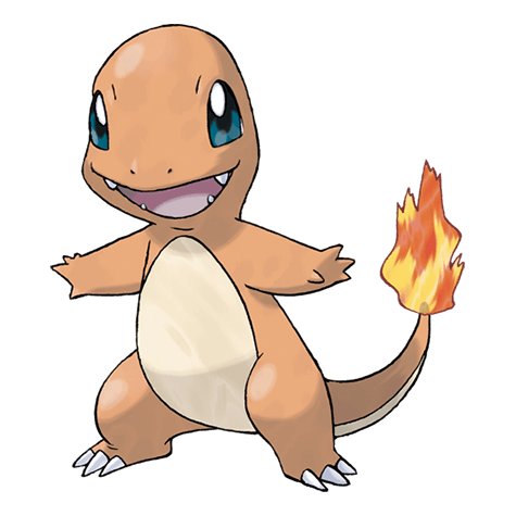 ほのおタイプのポケモンのシルエット