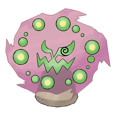 ゴーストタイプのポケモンのシルエット