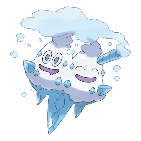 Ice-type mystery Pokémon silhouette