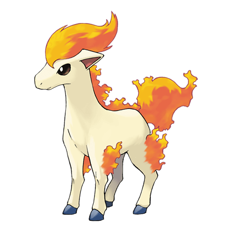ほのおタイプのポケモンのシルエット