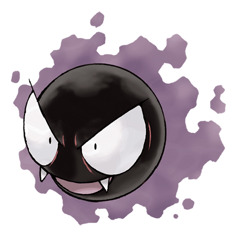 ゴーストタイプのポケモンのシルエット