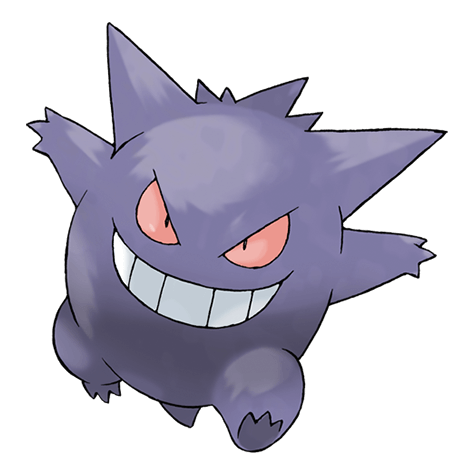 ゴーストタイプのポケモンのシルエット