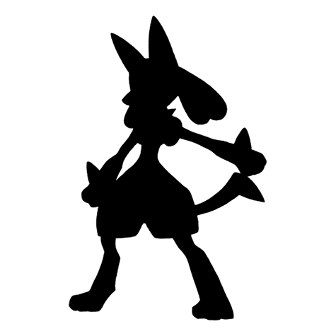 Lucario silhouette used by the quiz